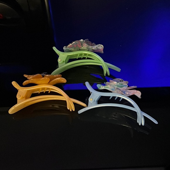 Set of 3 Flower claw clips - Picture 3 of 6